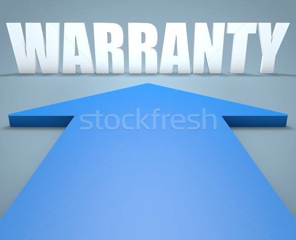 Garantia 3d render azul seta indicação negócio Foto stock © Mazirama