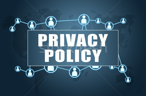 Zdjęcia stock: Prywatność · polityka · tekst · niebieski · mapie · świata · społecznej