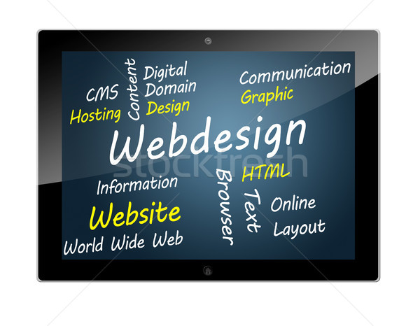 Tablet Webdesign Concept Stock photo © Mazirama