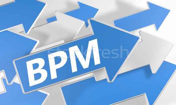 Business processo gestione rendering 3d blu bianco Foto d'archivio © Mazirama