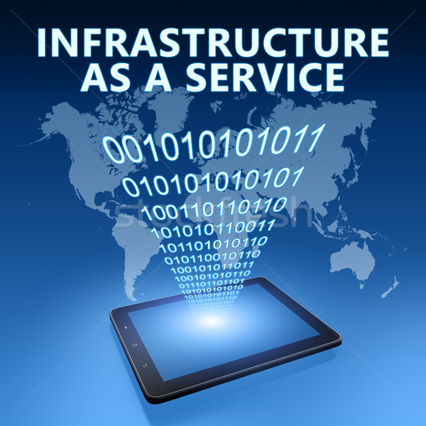 Infrastruktúra szolgáltatás illusztráció táblagép kék internet Stock fotó © Mazirama
