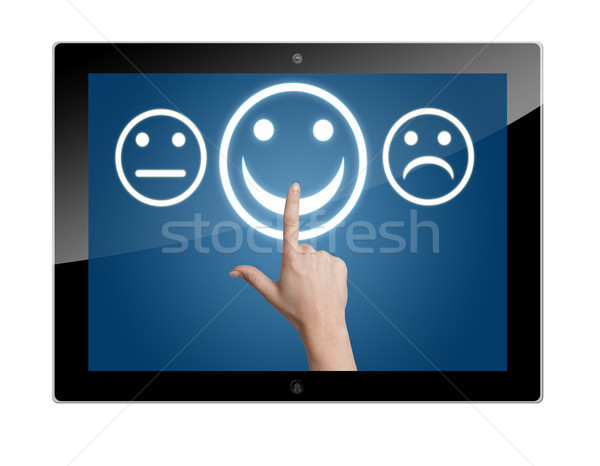 Tablet feedback button Stock photo © Mazirama
