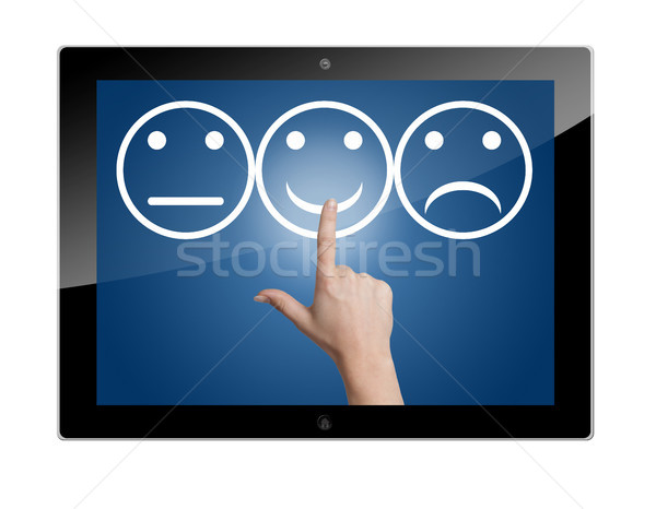 Tablet feedback button Stock photo © Mazirama