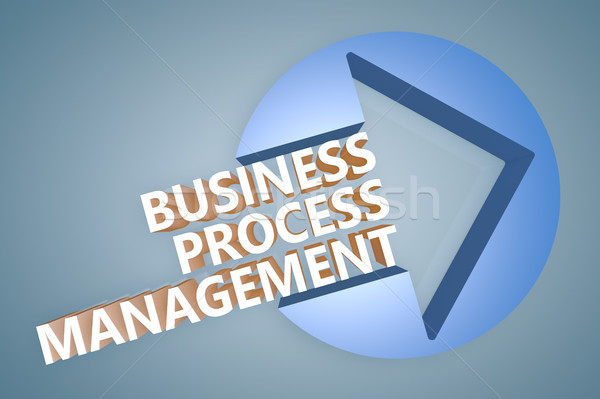 Business processo gestione testo rendering 3d illustrazione Foto d'archivio © Mazirama