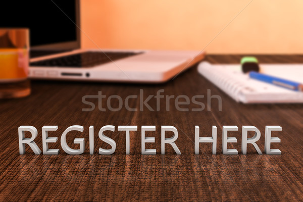 Stock photo: Register Here