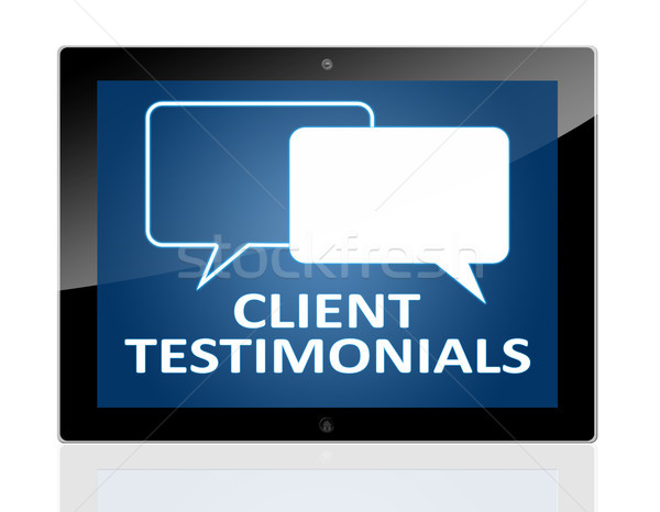 Tablet Client Testimonials Stock photo © Mazirama