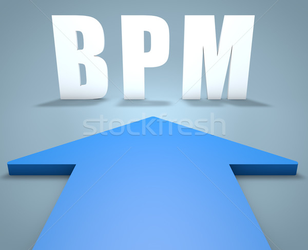 Business processo gestione bpm rendering 3d blu Foto d'archivio © Mazirama