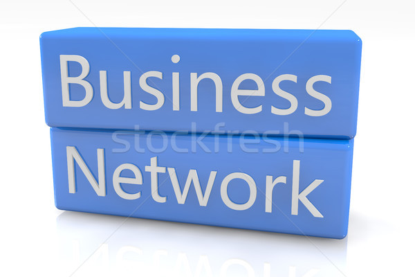 Niebieski polu business network biały komputera sieci Zdjęcia stock © Mazirama