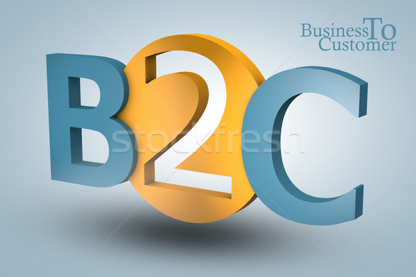 Business klant abstract 3d render illustratie teken Stockfoto © Mazirama