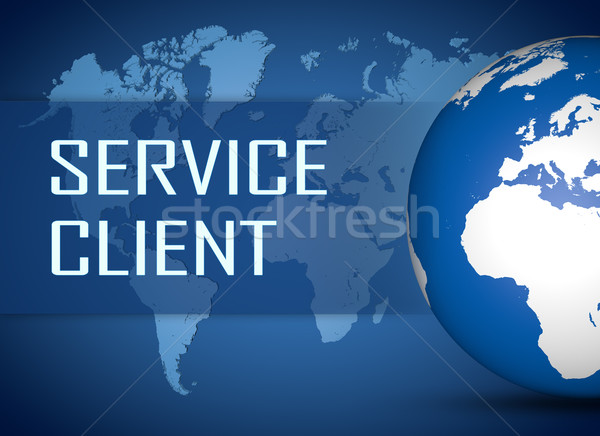 サービス クライアント 世界中 青 世界地図 ビジネス ストックフォト © Mazirama
