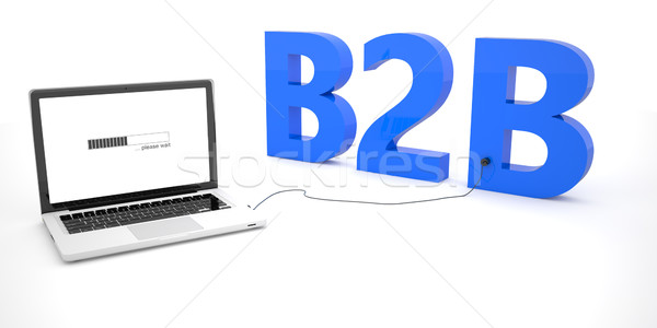 Business b2b laptop notebook computer parola Foto d'archivio © Mazirama