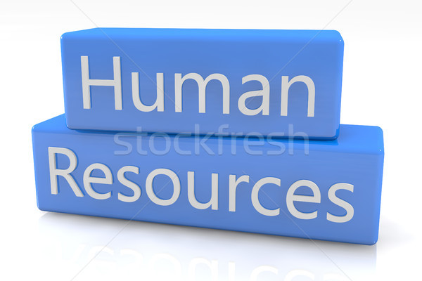 Blue box Human Resources Stock photo © Mazirama
