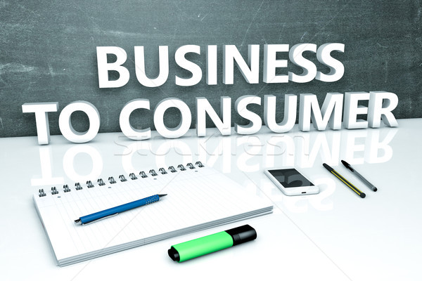 Business Verbraucher Text Tafel Notebook Stifte Stock foto © Mazirama