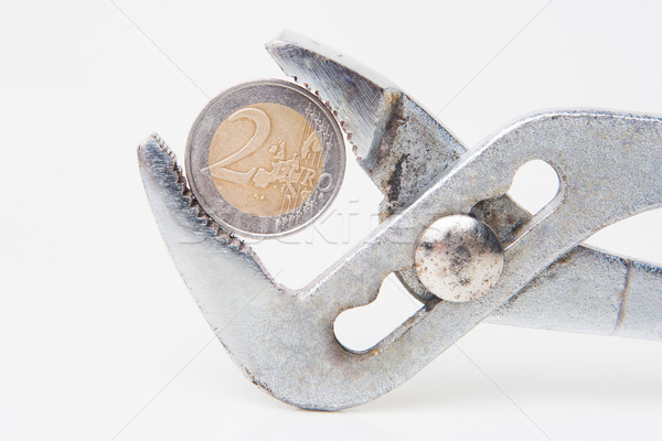 Euro pressione due moneta business soldi Foto d'archivio © Mazirama