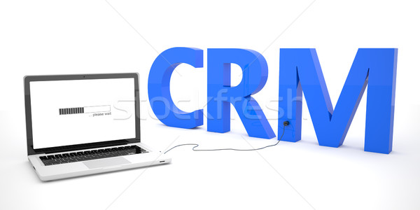Cliente relação gestão crm laptop caderno Foto stock © Mazirama