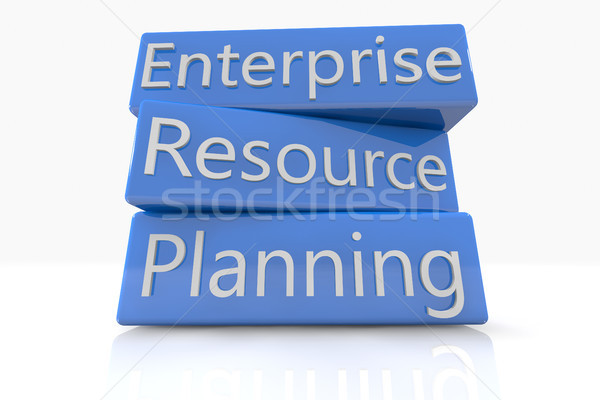 Blue box ERP Stock photo © Mazirama