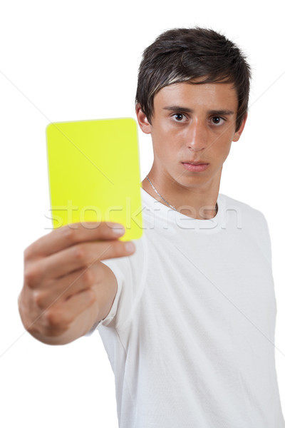 Stock photo: yellow card