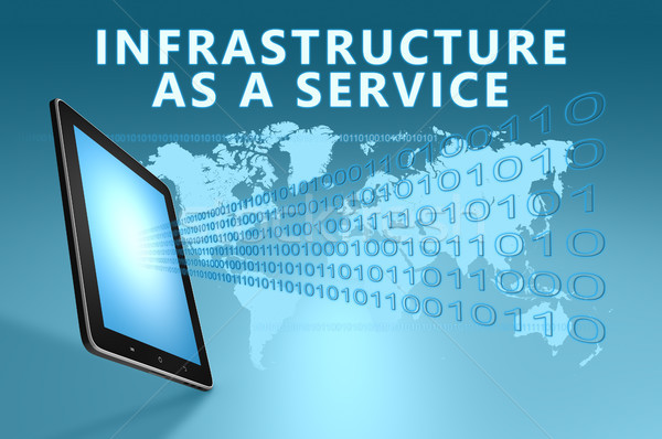 Infrastruktúra szolgáltatás illusztráció táblagép kék internet Stock fotó © Mazirama