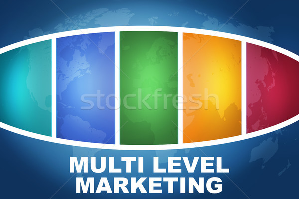Foto stock: Nível · marketing · texto · ilustração · azul · colorido