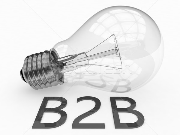 Business b2b lampadina bianco testo rendering 3d Foto d'archivio © Mazirama