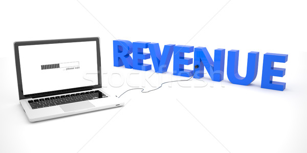 Einkommen Laptop Notebook Computer Wort weiß Stock foto © Mazirama