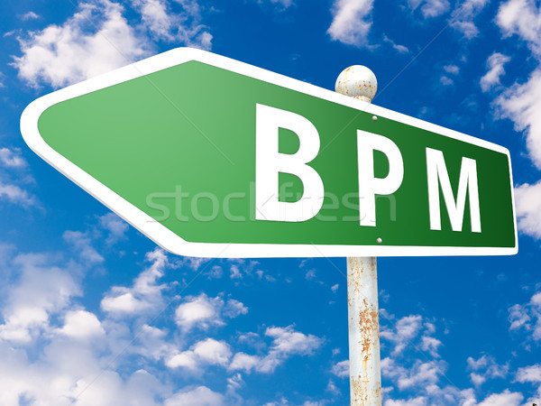 Business processo gestione bpm segnale stradale illustrazione Foto d'archivio © Mazirama