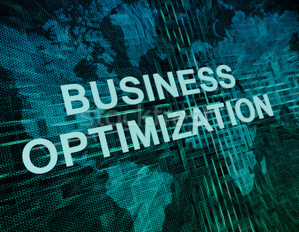 Business optimalisatie tekst groene digitale wereldkaart Stockfoto © Mazirama