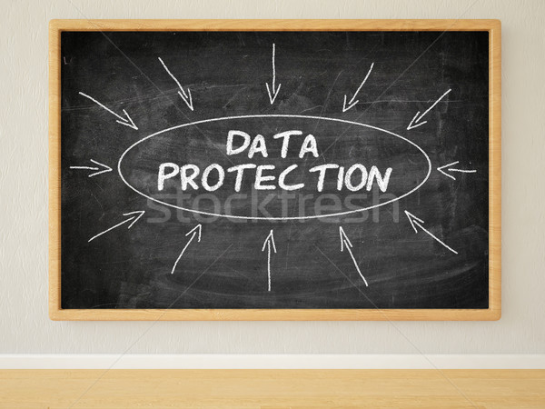 Protection des données rendu 3d illustration texte noir tableau [[stock_photo]] © Mazirama