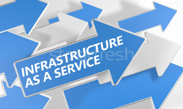 Infrastruktúra szolgáltatás 3d render kék fehér nyilak Stock fotó © Mazirama