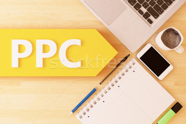 Por clic ppc lineal texto Foto stock © Mazirama