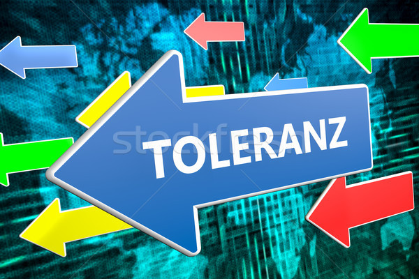 Texte mot tolérance bleu flèche battant [[stock_photo]] © Mazirama