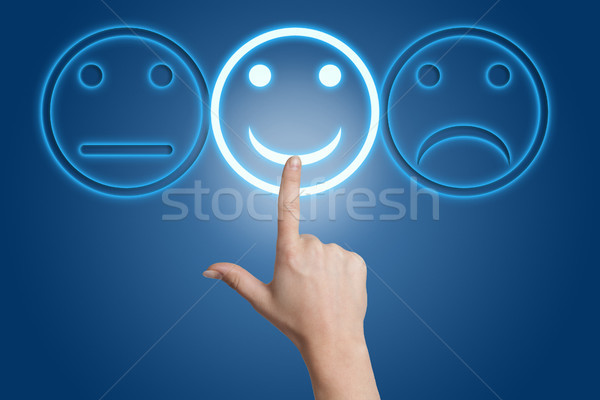 Smiling button Stock photo © Mazirama