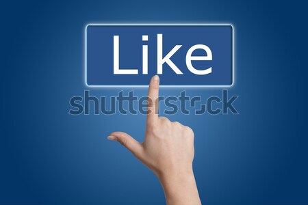 Stock photo: pressing like button