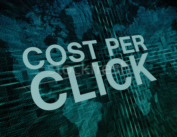 Kosten pro klicken Text grünen digitalen Stock foto © Mazirama