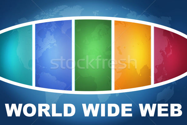 World wide web texto ilustración azul colorido mapa del mundo Foto stock © Mazirama