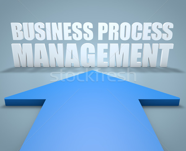 Business processo gestione rendering 3d blu arrow Foto d'archivio © Mazirama