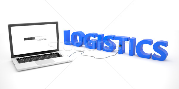 Logistiek laptop notebook computer woord witte Stockfoto © Mazirama