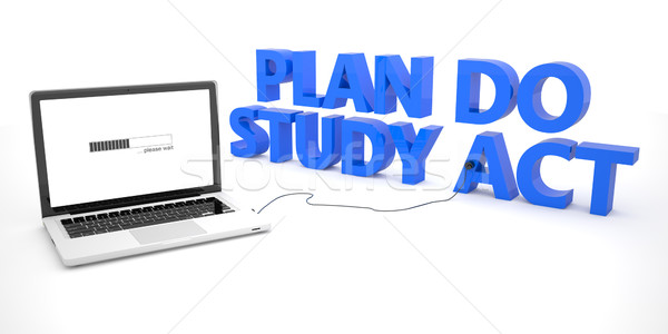 Plan studie handelen laptop notebook computer Stockfoto © Mazirama