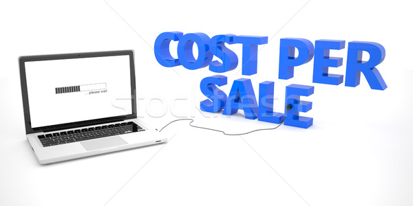 Cost vânzare laptop blocnotes calculator Imagine de stoc © Mazirama