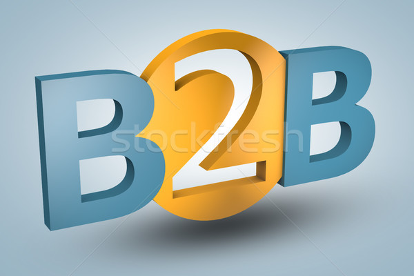 Business acroniem b2b Blauw teken communicatie Stockfoto © Mazirama