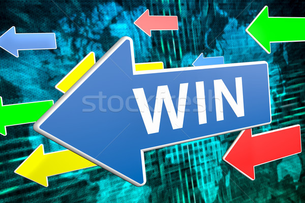 Win text concept Stock photo © Mazirama