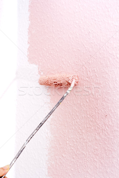 Malerei Wand rosa Hand Design malen Stock foto © Mazirama