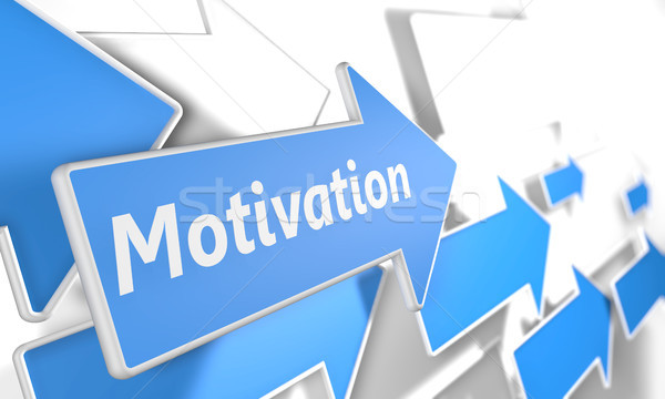 Motivation rendu 3d bleu blanche battant [[stock_photo]] © Mazirama