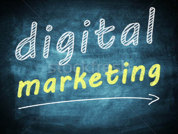 Digitale marketing tekst Blauw internet ontwerp Stockfoto © Mazirama