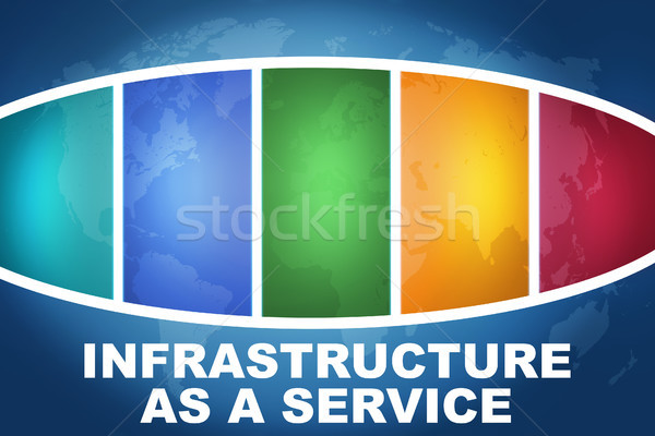 Infrastructure Ouvrir la texte illustration bleu coloré [[stock_photo]] © Mazirama