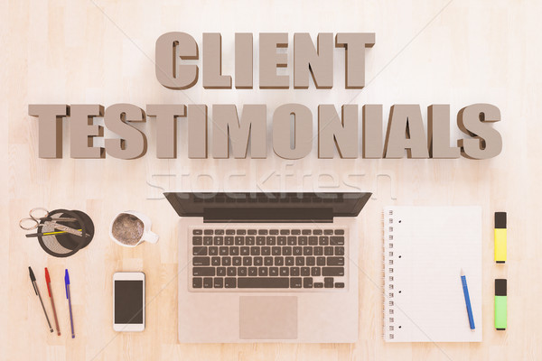 Client Testimonials text concept Stock photo © Mazirama