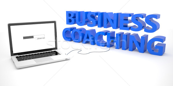 Business Coaching Laptop Notebook Computer Wort Stock foto © Mazirama