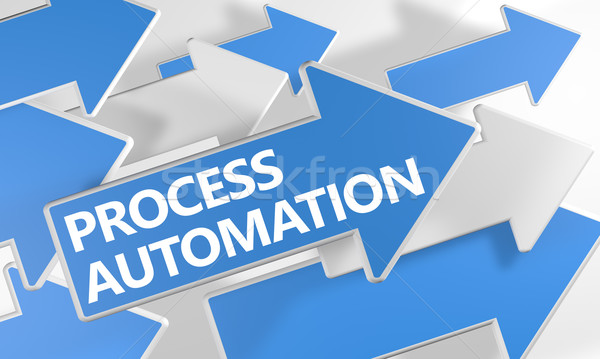 Proces automatyzacja 3d niebieski biały Zdjęcia stock © Mazirama
