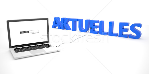 Wort News aktuell Laptop Notebook Computer Stock foto © Mazirama