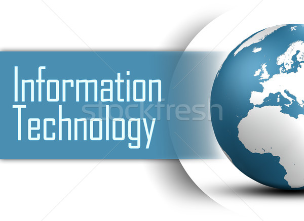 Tecnología de la información mundo blanco negocios ordenador mapa Foto stock © Mazirama